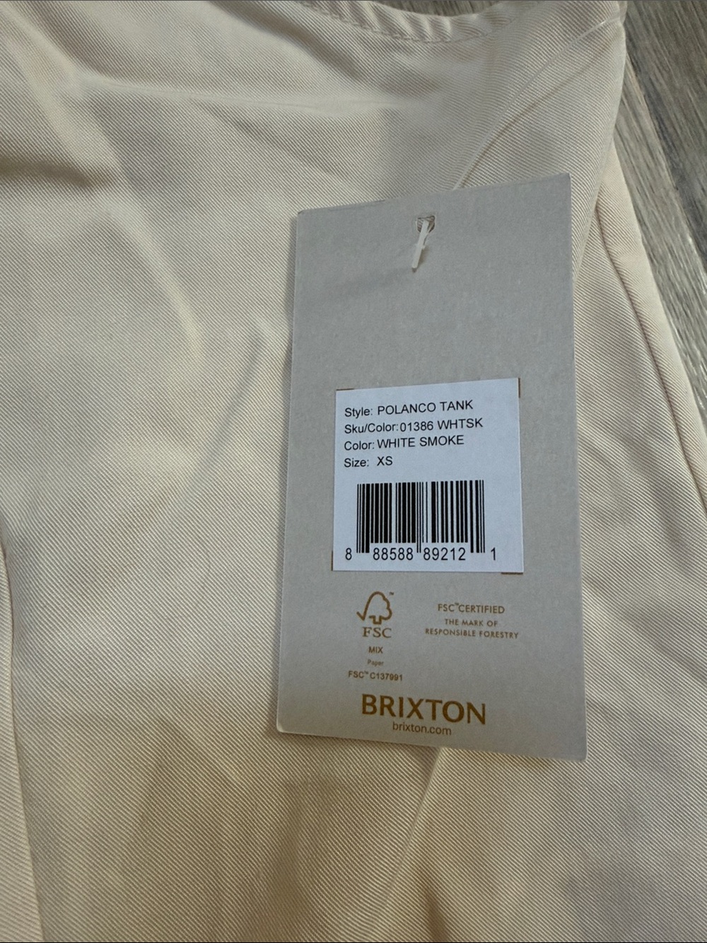 Brixton Sleeveless Button-Front Crop Top in Cream - Picture 9 of 12